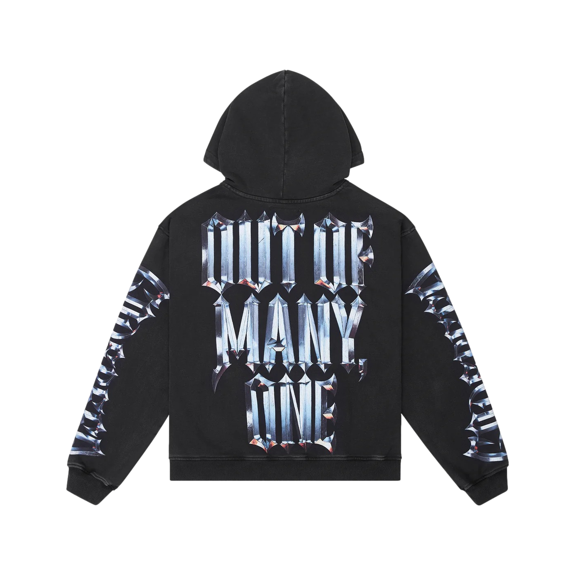 Chrome Motto Black Wash Ny Boom Hoodie