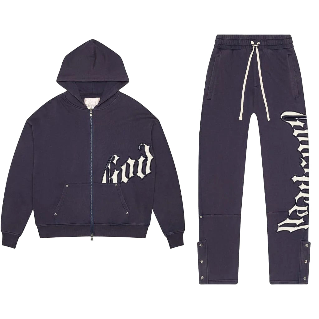 Og Logo V2 Navy Silver Boom Sweatsuit