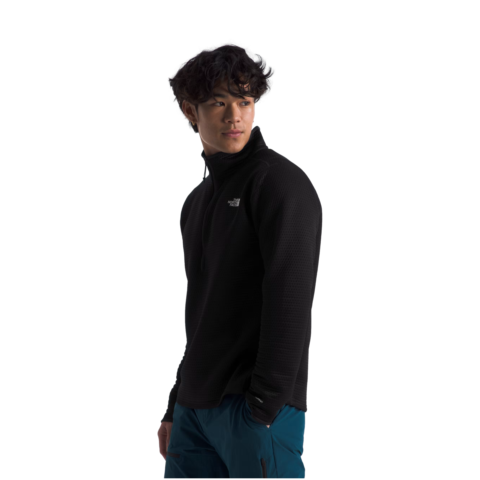 Dot Knit Thermal Half Zip Jacket