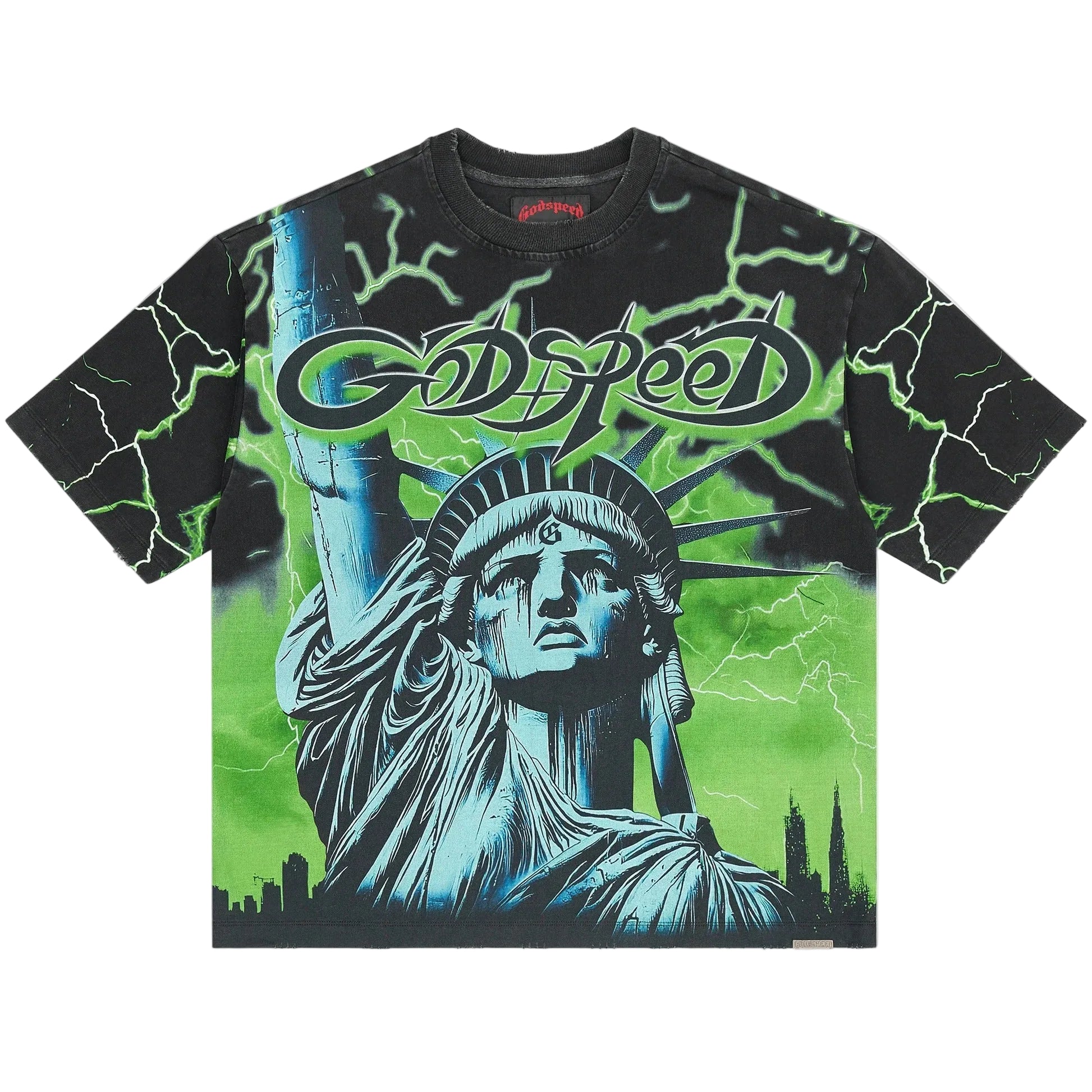 Voltage Sleeveless Green T-shirt
