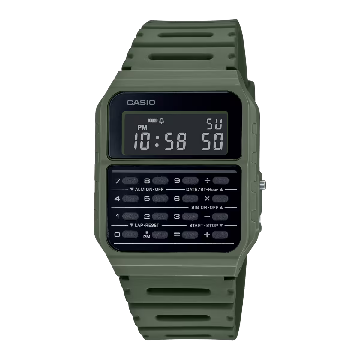 Data Bank Vintage mannish 8-digit calculator Watch CA53WF-3B