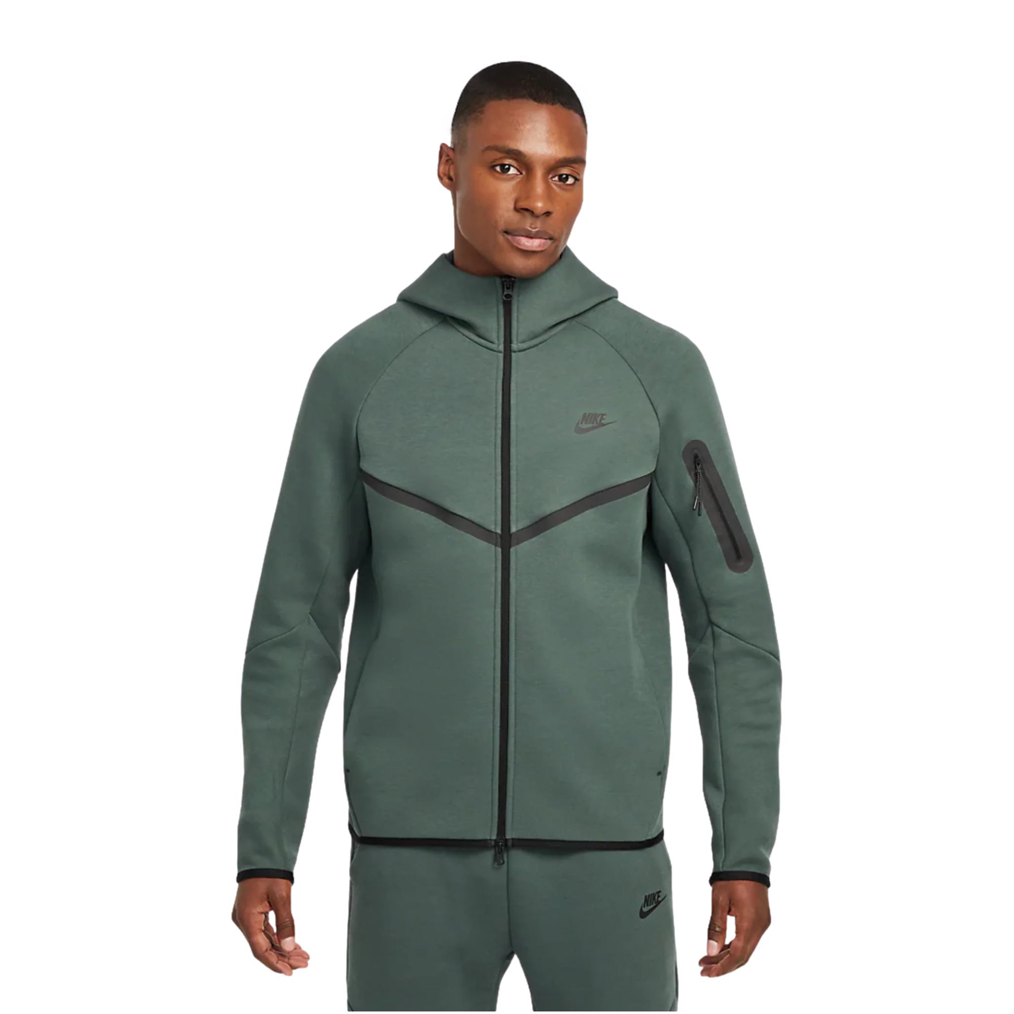 Tech Windrunner Green Full-Zip Hoodie