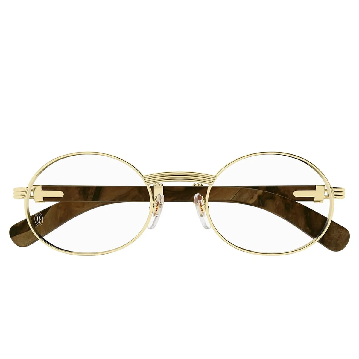 Gold Brown Wood Sunglasses