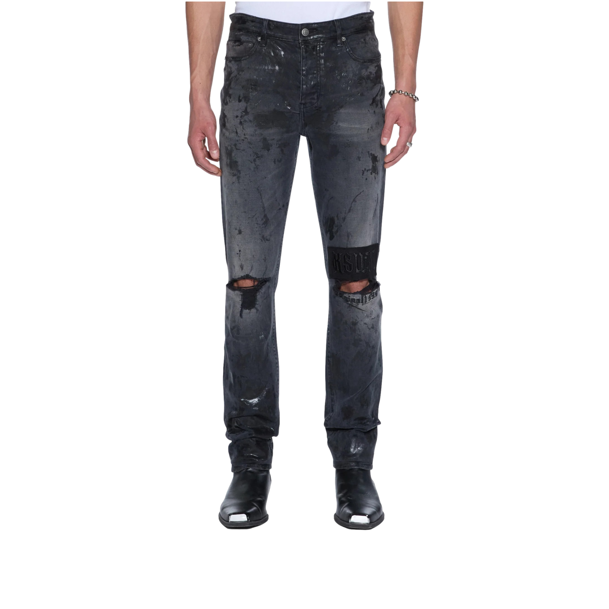 Chitch powder grey praying Jeans