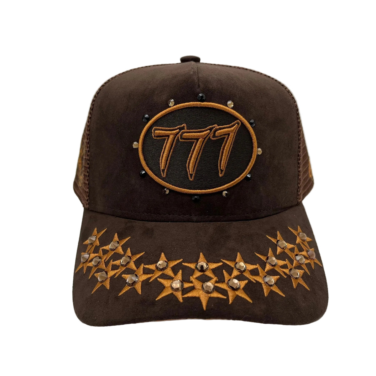 V1 Diamond 777Suede Brown Trucker Hat