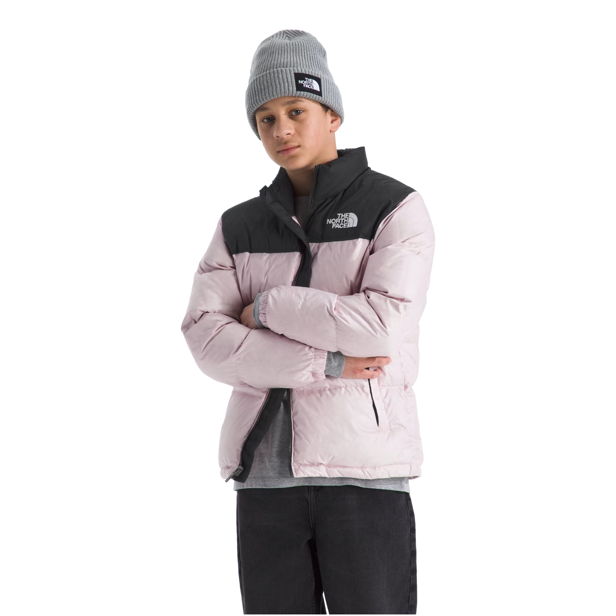 Teen's 1996 Retro Nuptse Pink Jacket