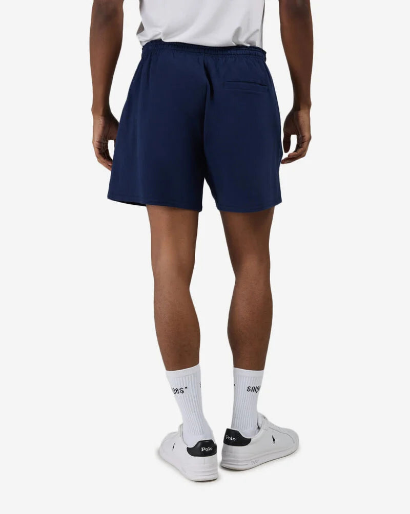 Relaxed Fit Jersey Graphic Navy Shorts