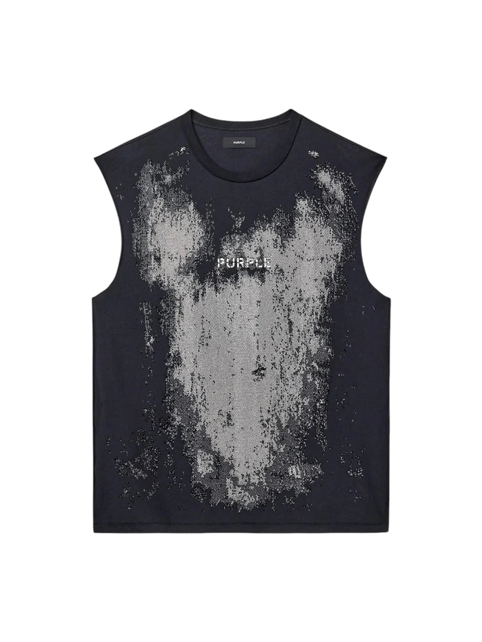 TEXTURED SLEEVELESS T-SHIRT