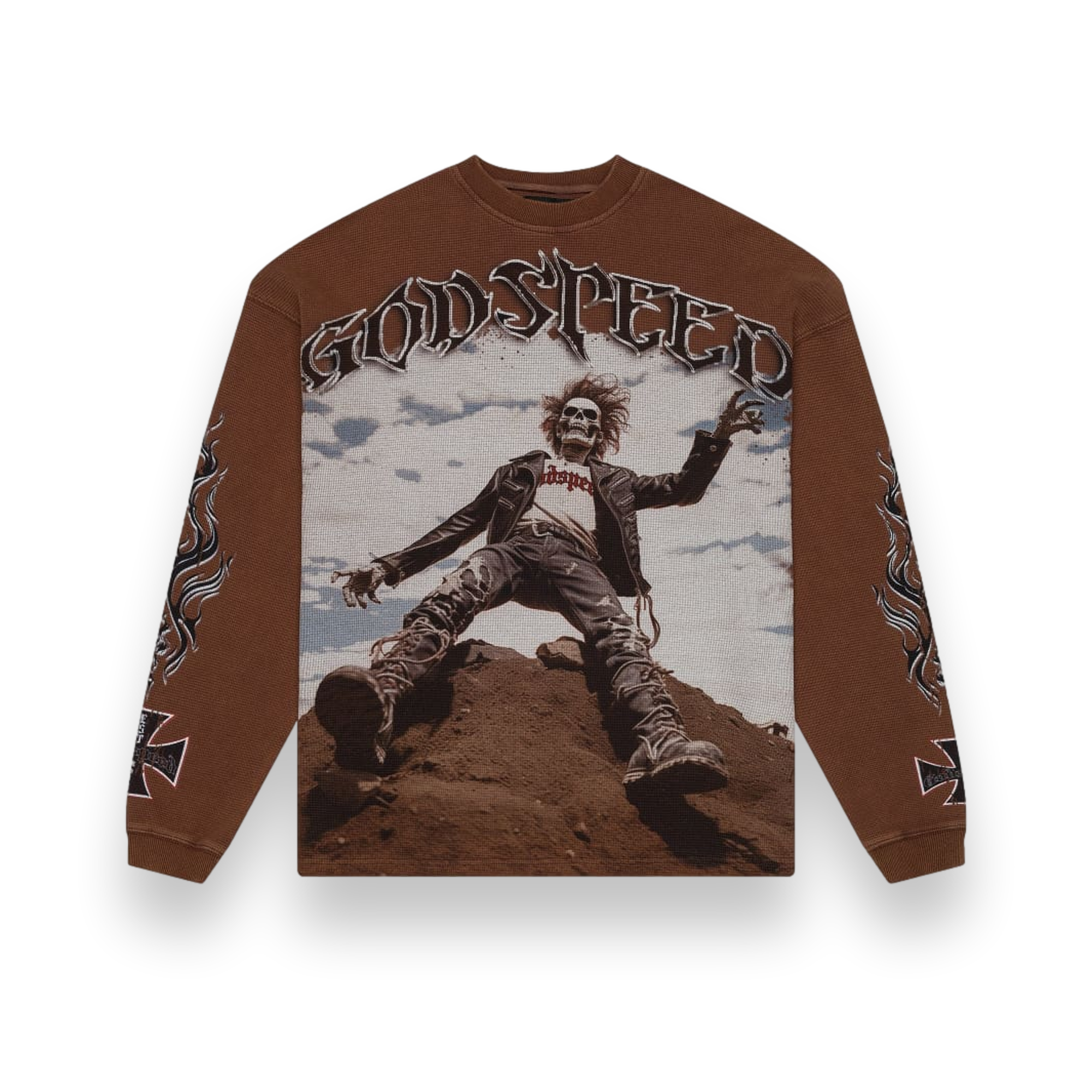 Rocker Thermal Brown Wash Crewneck