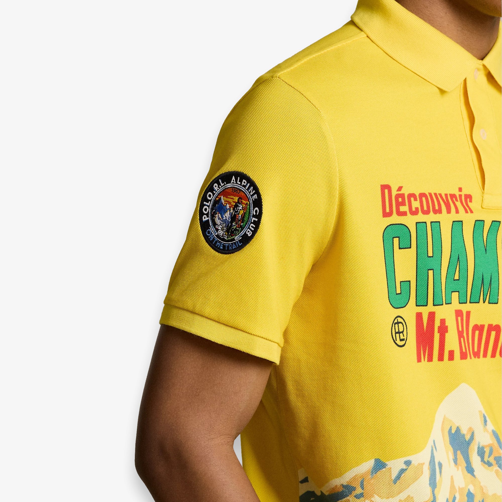Classic Fit Mesh Graphic Polo Shirt