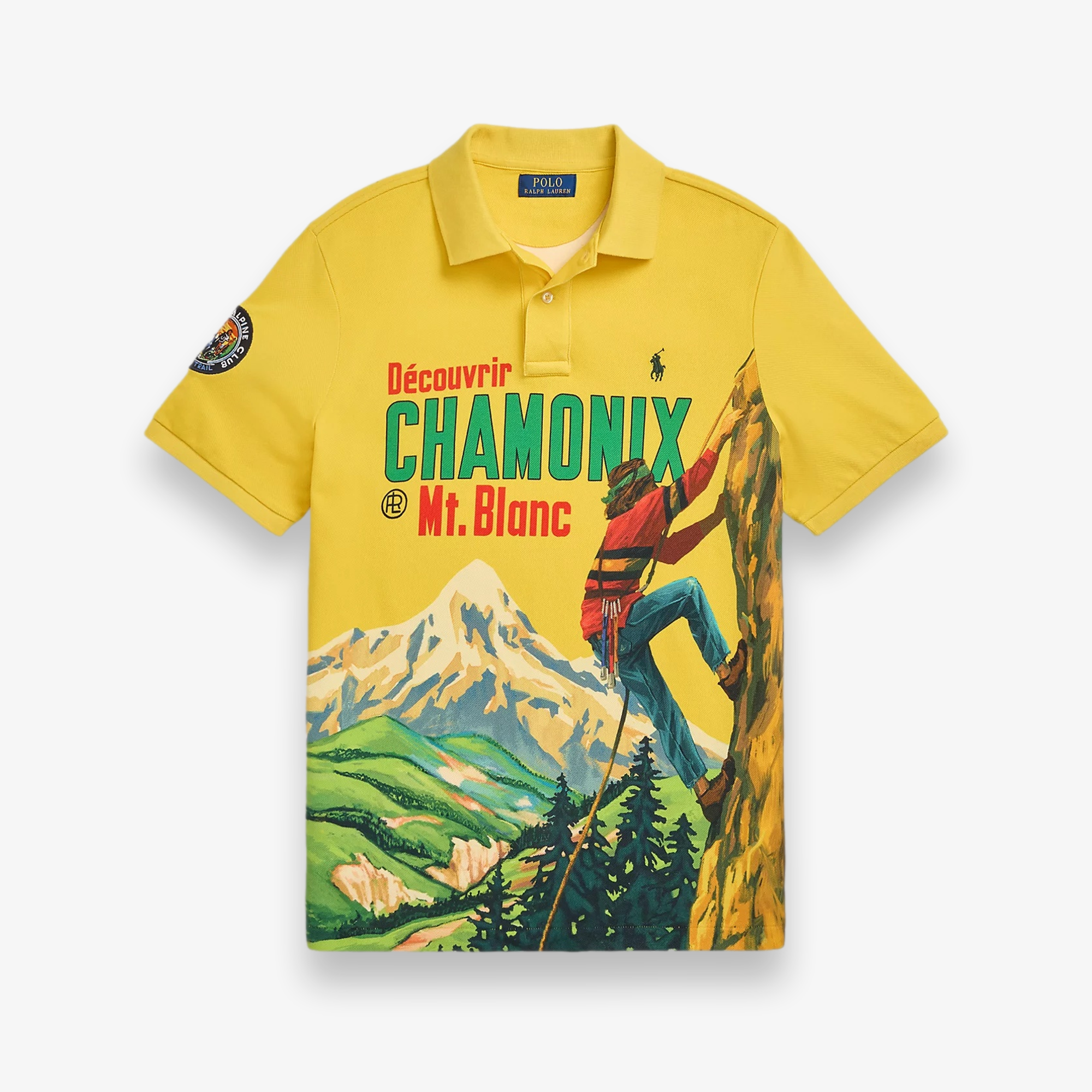 Classic Fit Mesh Graphic Polo Shirt