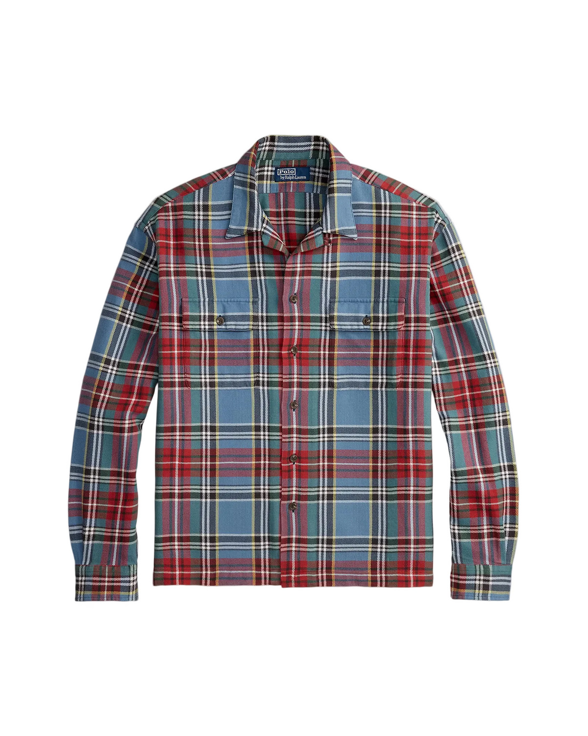 Classic Fit Plaid Flannel Camp Shirt