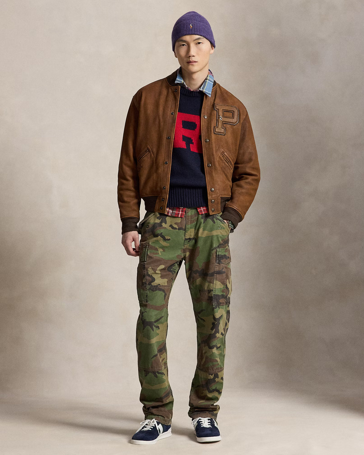 Classic Fit Camo Canvas Cargo Pant