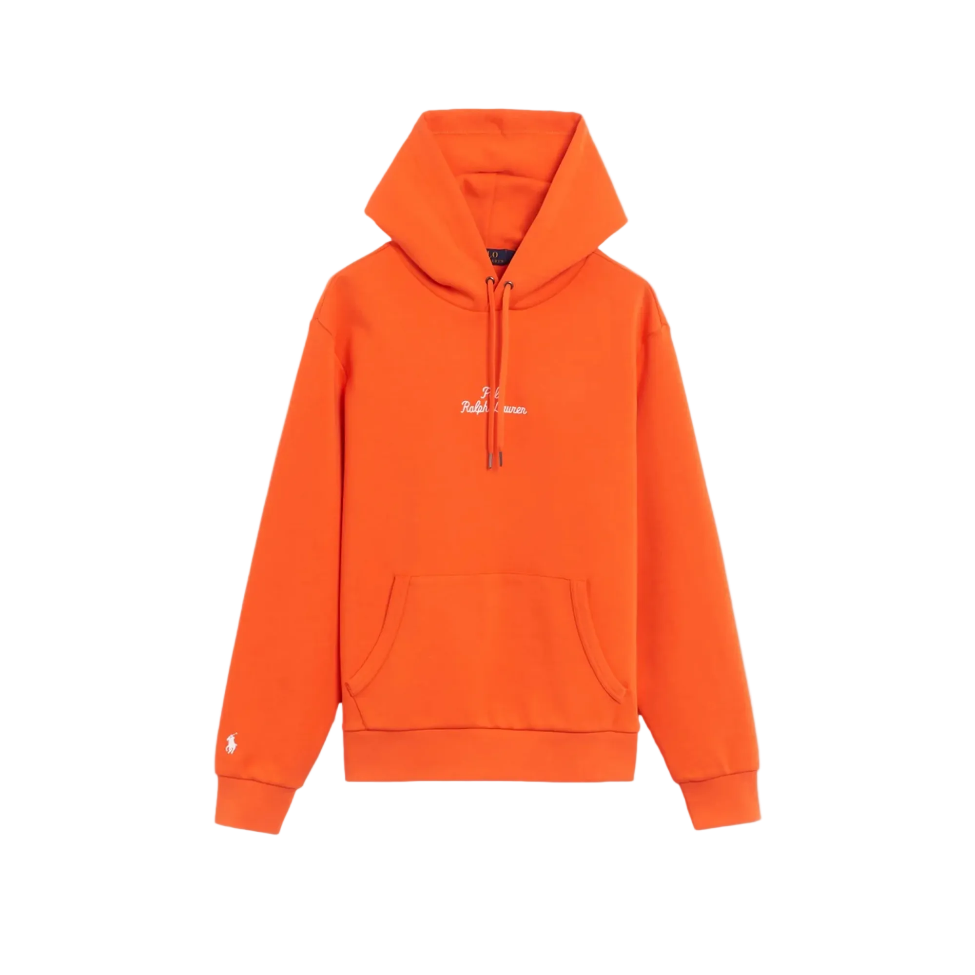 Double Knit Tech Embroidered Script Graphic Pullover Hoodie