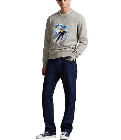 Polo Bear Fleece Gray Sweatshirt
