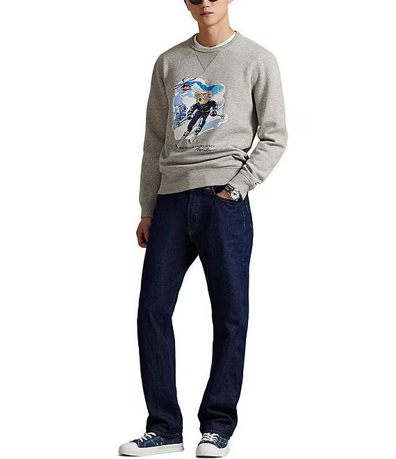 Polo Bear Fleece Gray Sweatshirt