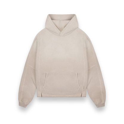 Stepped Hem Pullover Hoodie