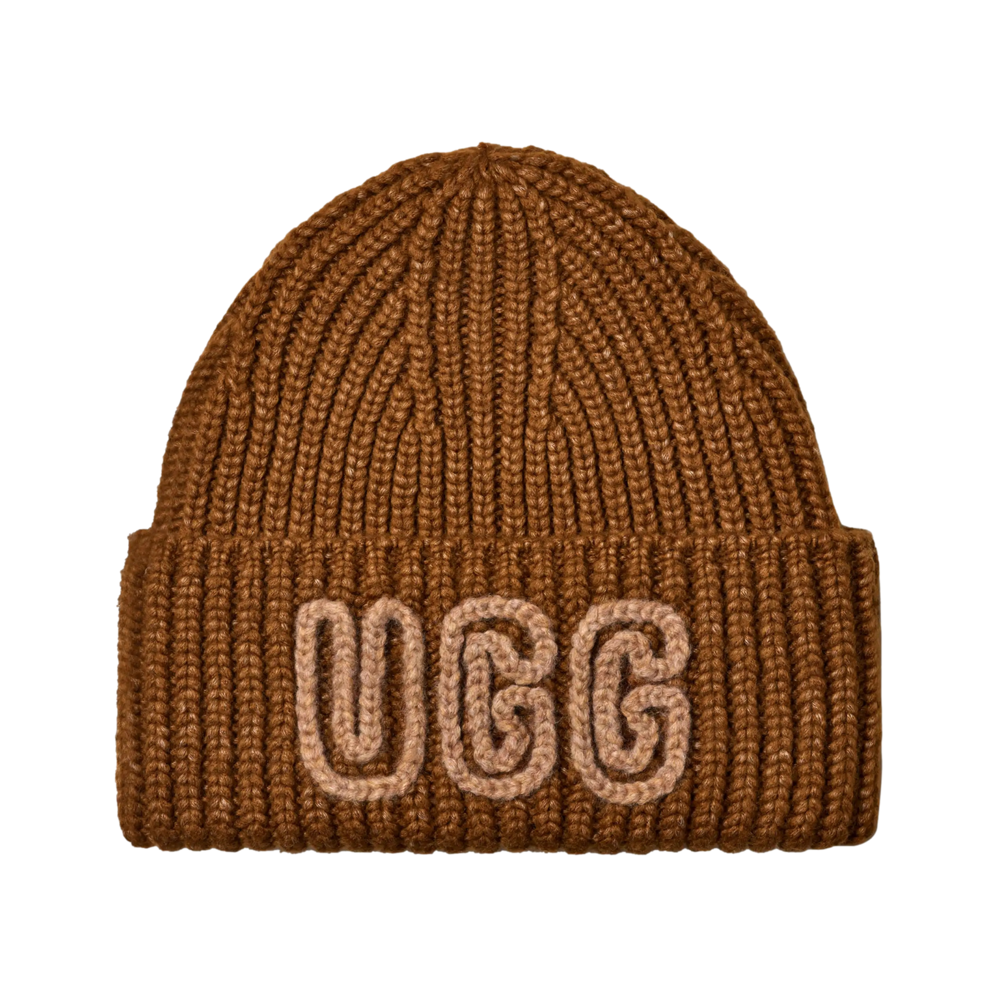Chunky Crafted Rib Brown Beanie