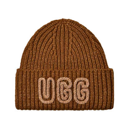 Chunky Crafted Rib Brown Beanie