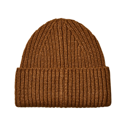 Chunky Crafted Rib Brown Beanie