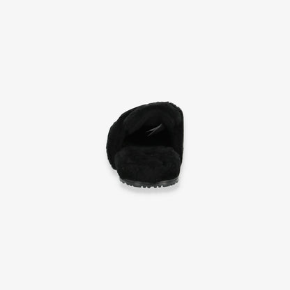 Fluff It Black Slippers