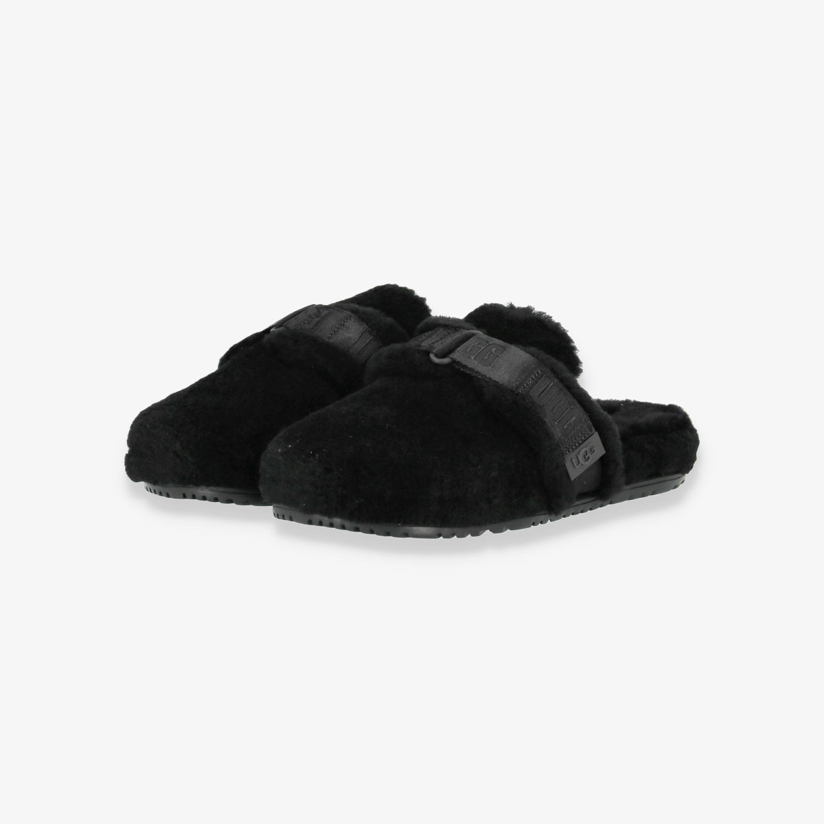 Fluff It Black Slippers