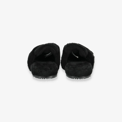 Fluff It Black Slippers