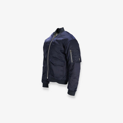 Padded Satin Bomber Jacket