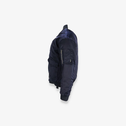 Padded Satin Bomber Jacket