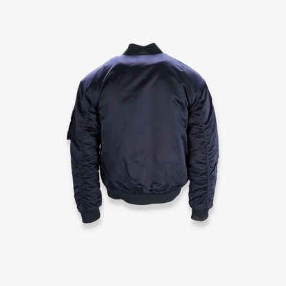 Padded Satin Bomber Jacket