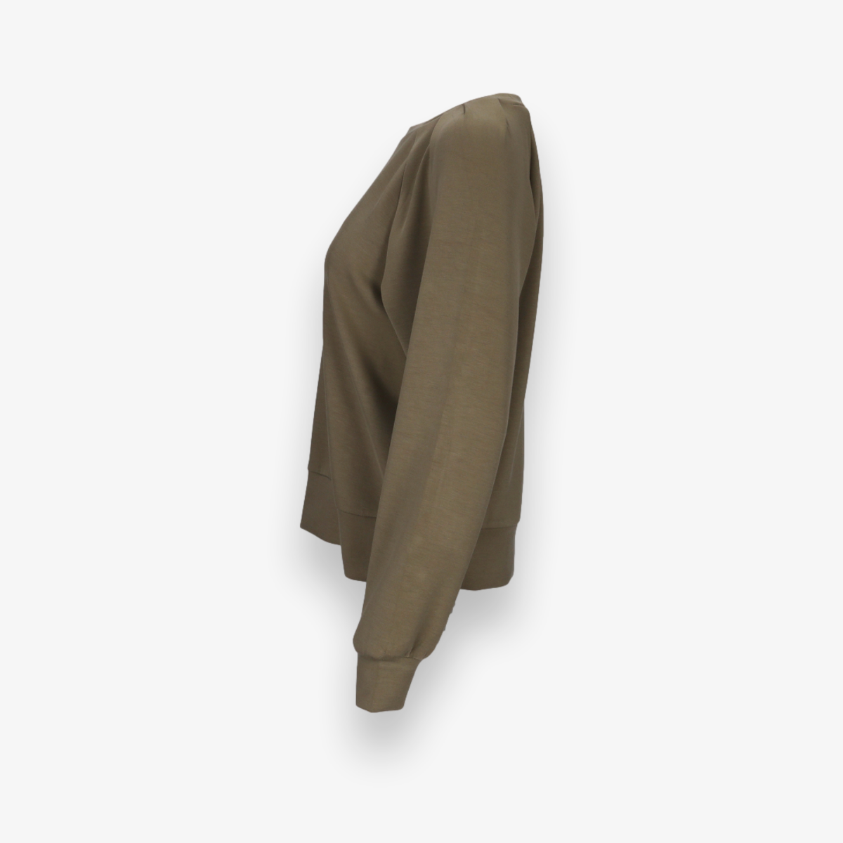 Pleated Shoulder Crewneck Sweatshirt