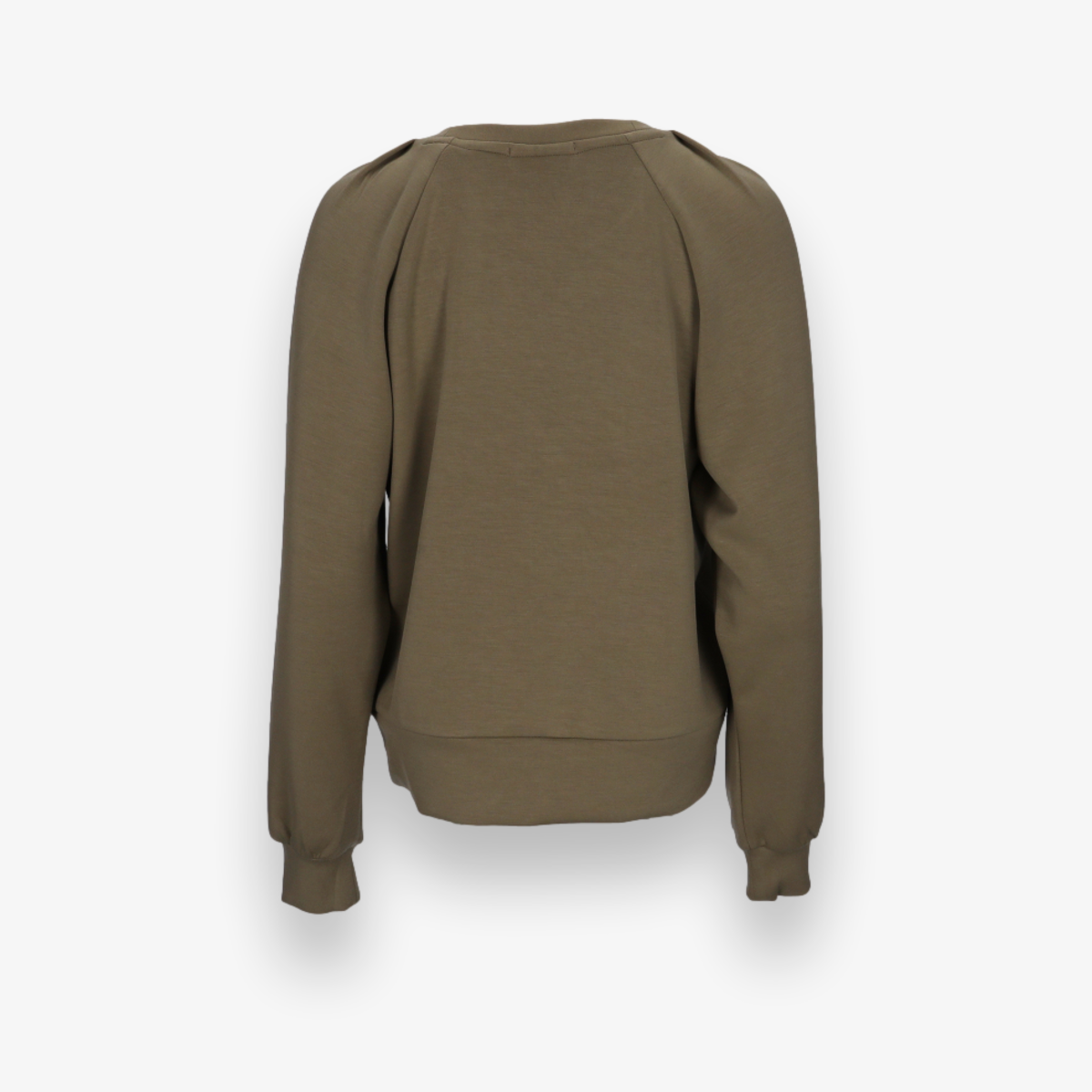 Pleated Shoulder Crewneck Sweatshirt