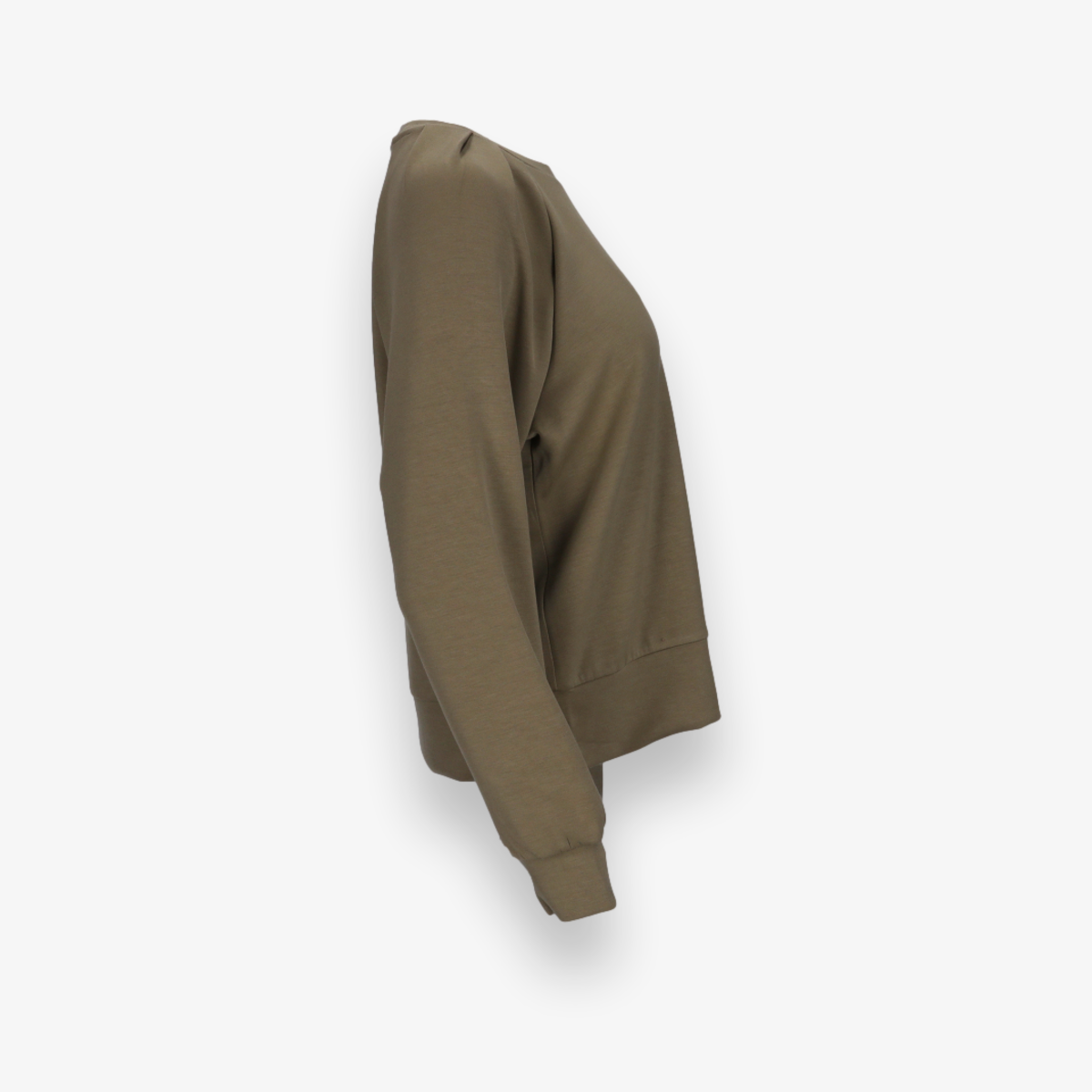 Pleated Shoulder Crewneck Sweatshirt