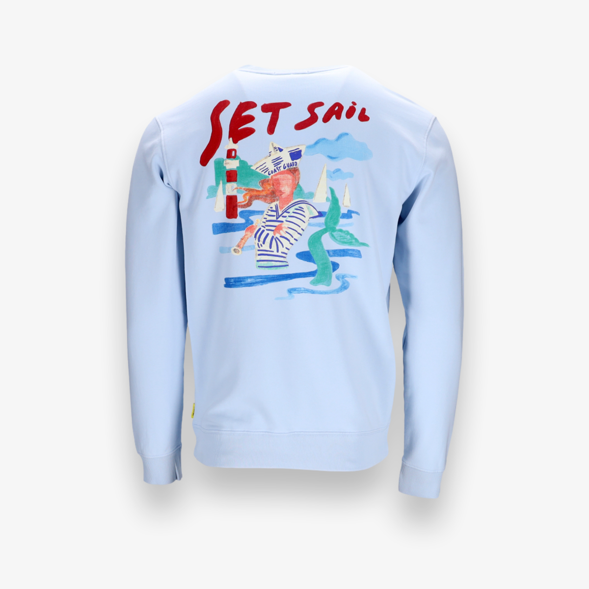 Front Back Sailor Artwork Crewneck Sweatshirt