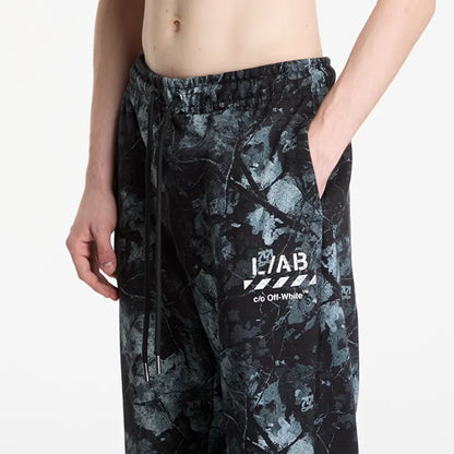 Lab Off White™ - Printed Camo Jogger  in Black