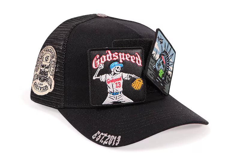 Godspeed New York-Mood Black Trucker Hat-Black