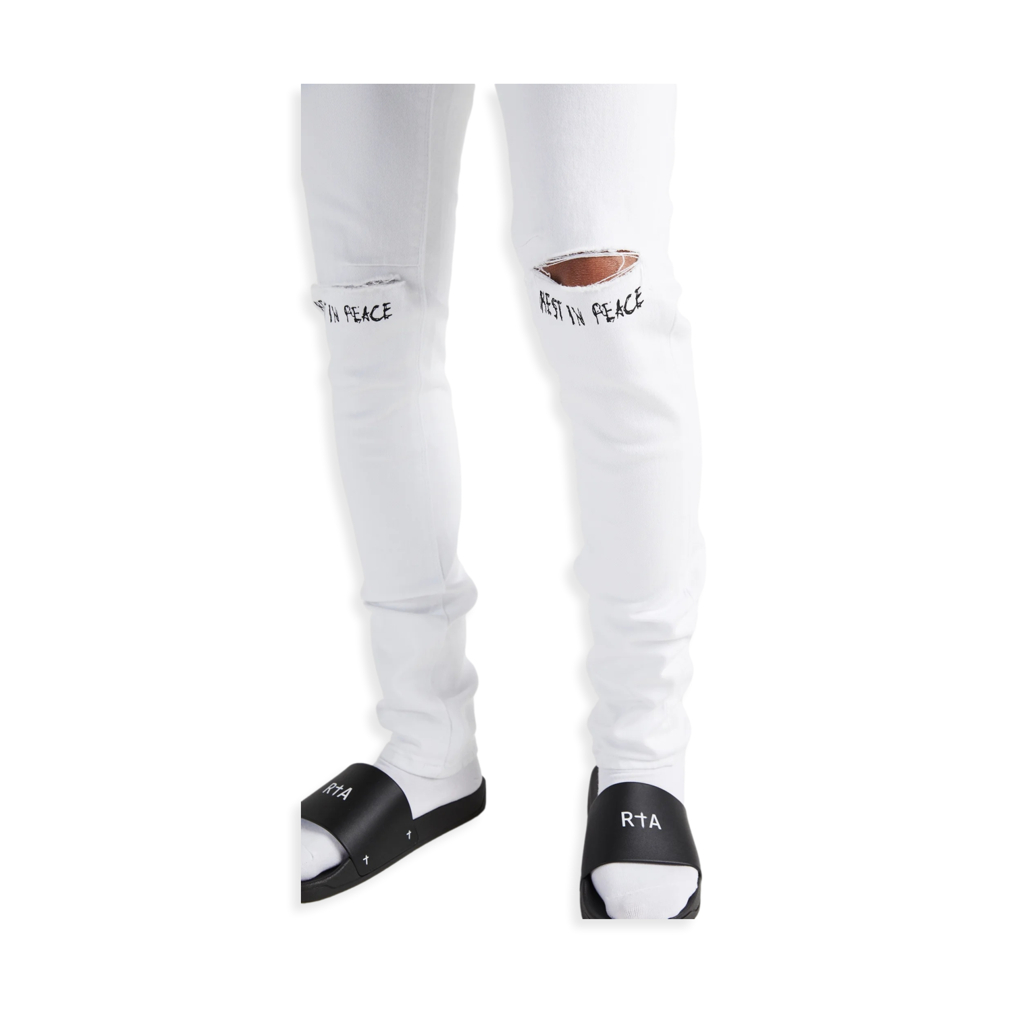 White Rest In peace Brynat skinny Jeans