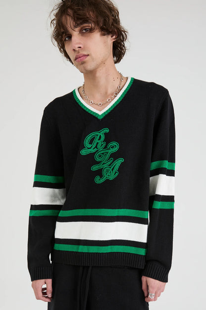 Joshua Black Green Logo Hat