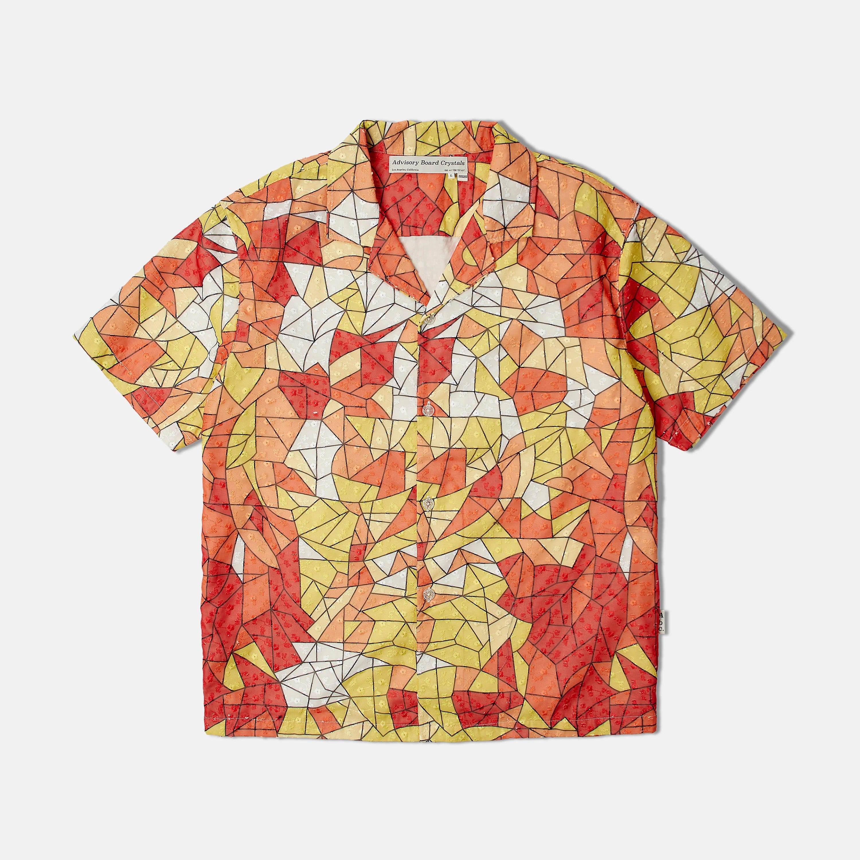 Stained Glass Collared Shirt Yellow