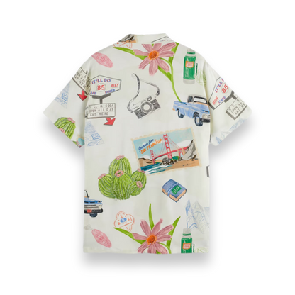 Printed Camp Collar Shirt