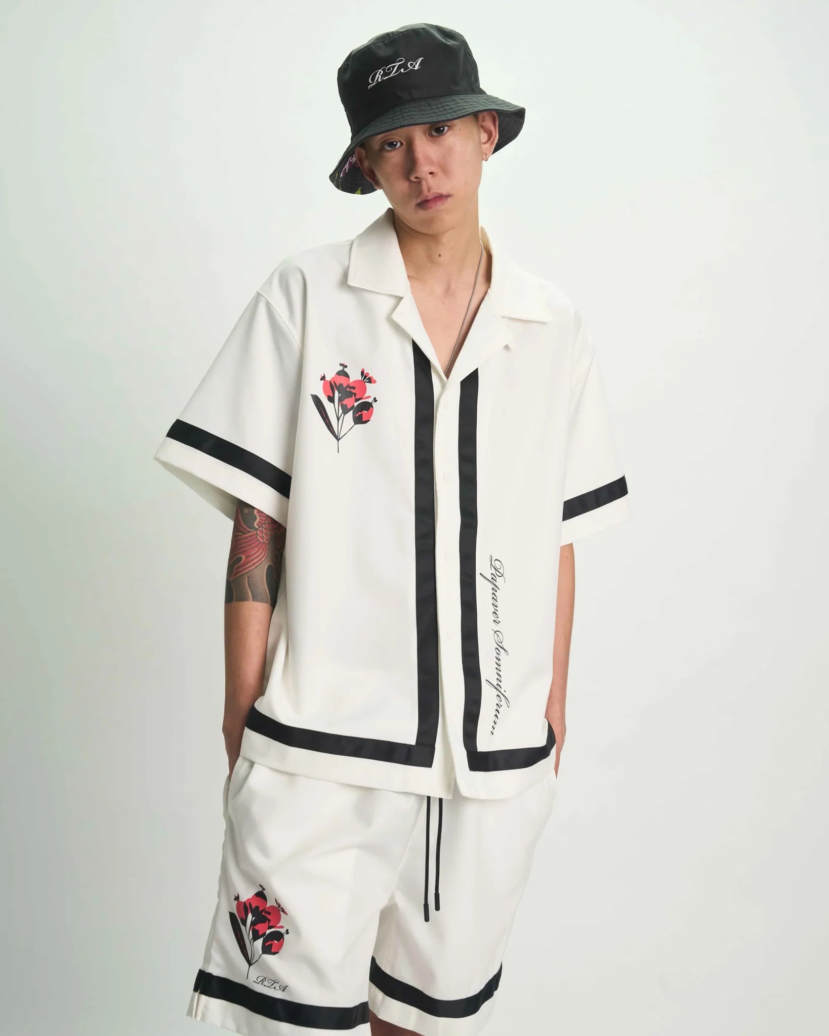 Rta Nathan Oversized Shirt White Poppy
