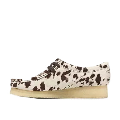 Clarks-Wallabee Brown Cow Print