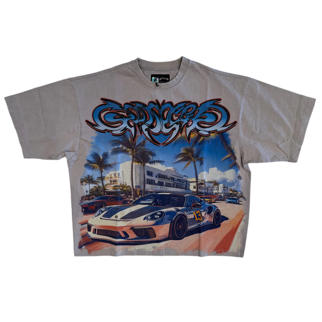 Car Meet Miami T-Shirt Stone Wash