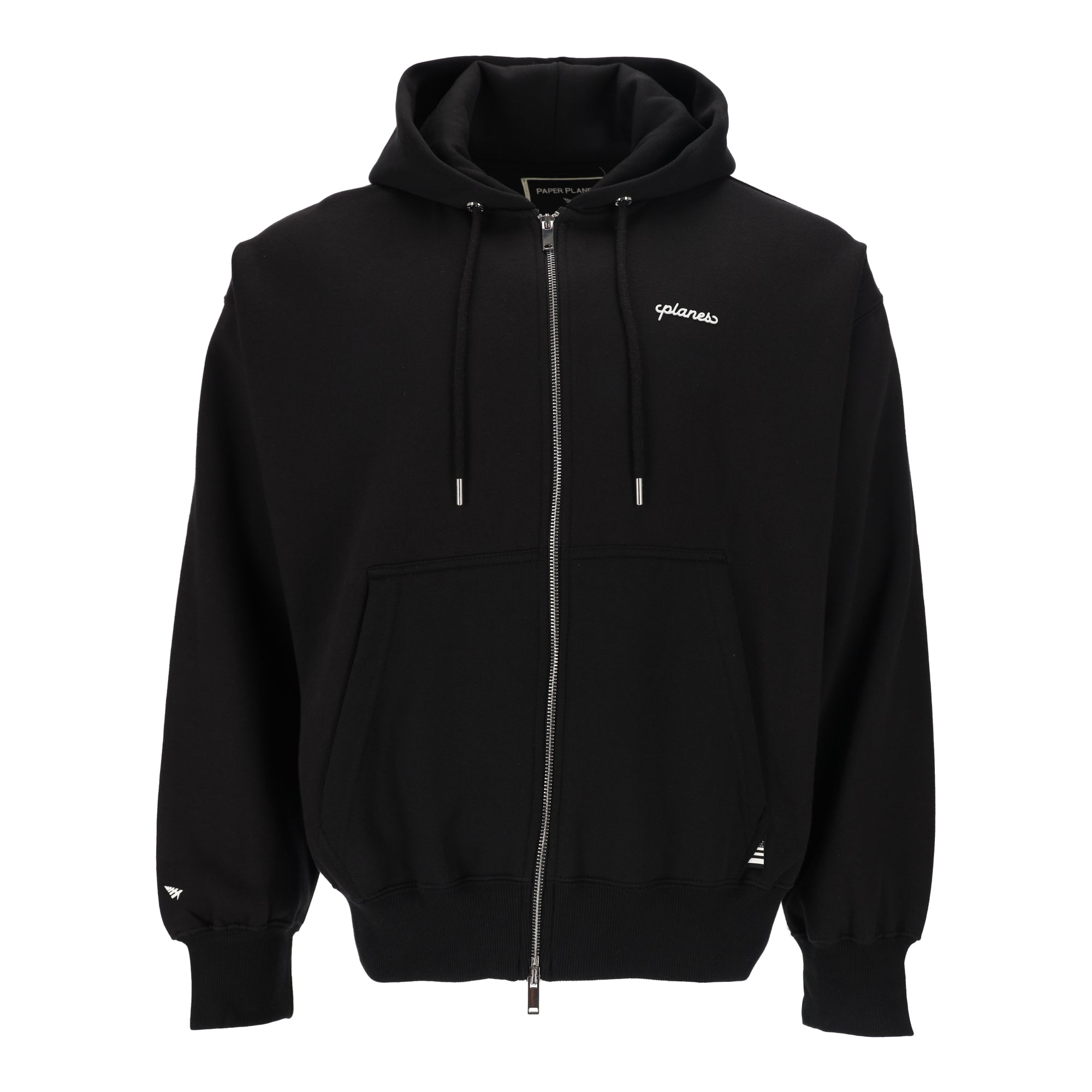 Script Weld Black Zip Up Hoodie