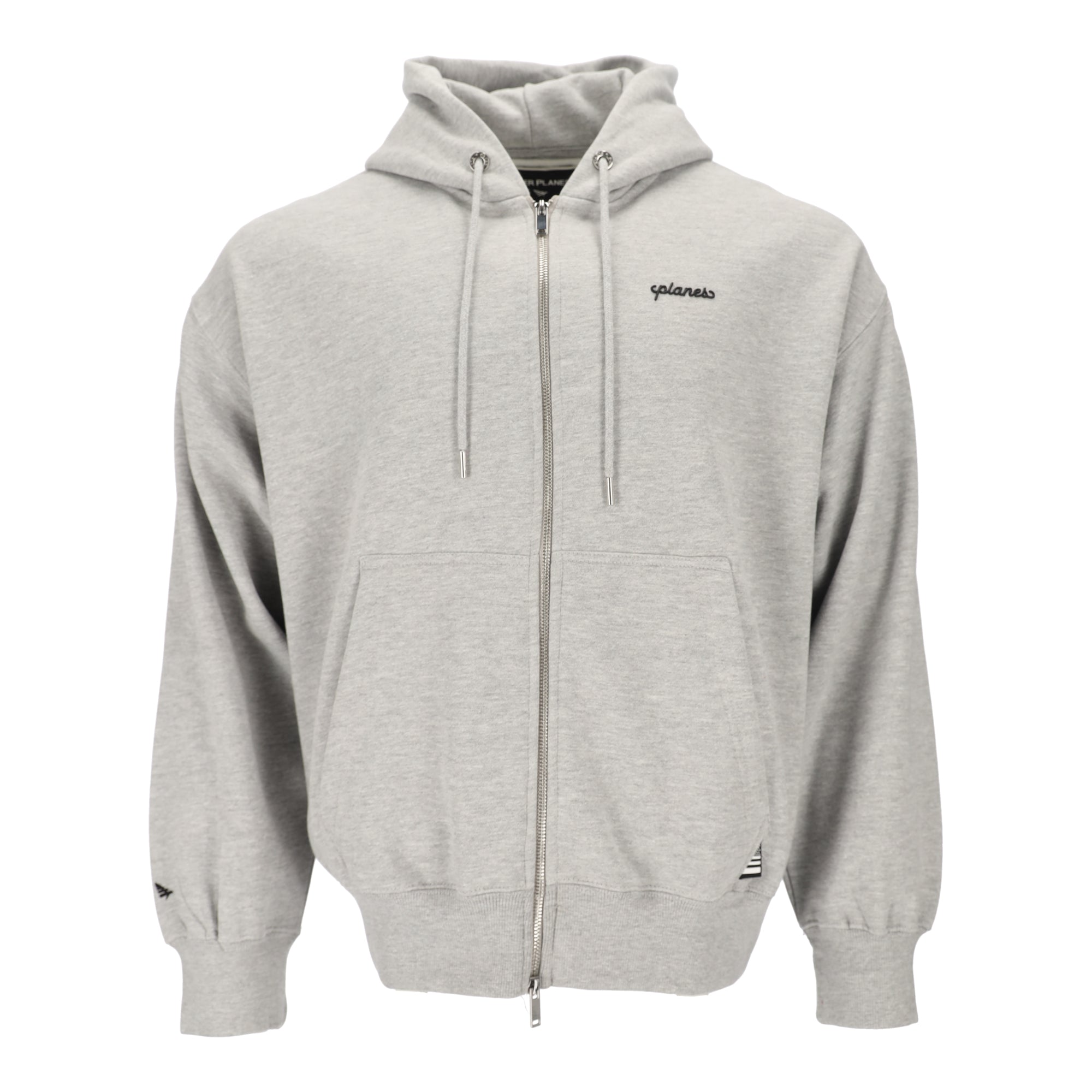 Script Weld Gray Zip Up Hoodie