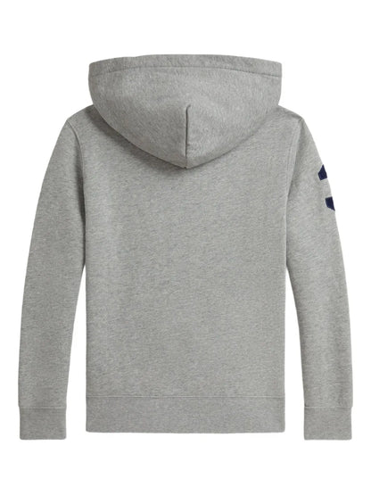 Big Pony Fleece Gray Pullover Hoodie