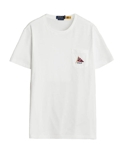 Newport Bear Graphic Pocket T-Shirt White
