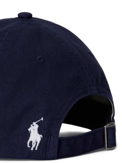 crest-embroidered twill ball cap