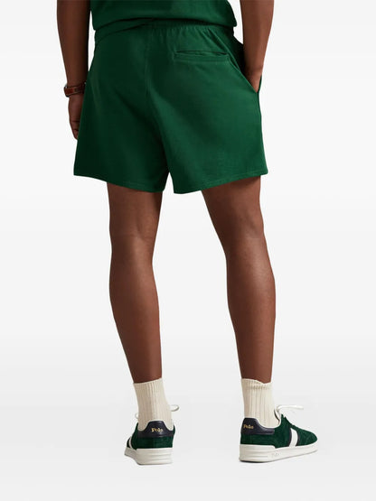 Relaxed Fit Jersey Graphic Green Shorts