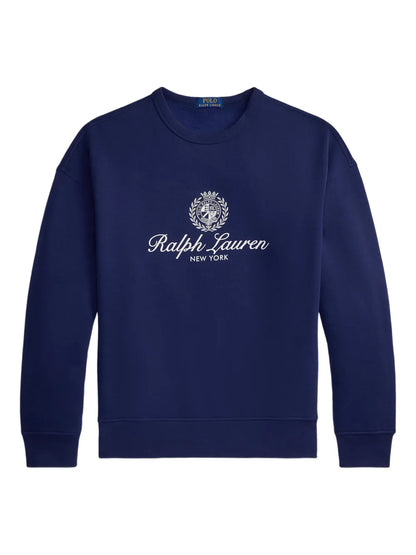 Ralph Lauren-Relaxed Fit Fleece Graphic Sweatshirt-Navy